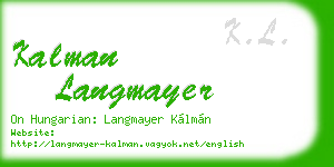 kalman langmayer business card